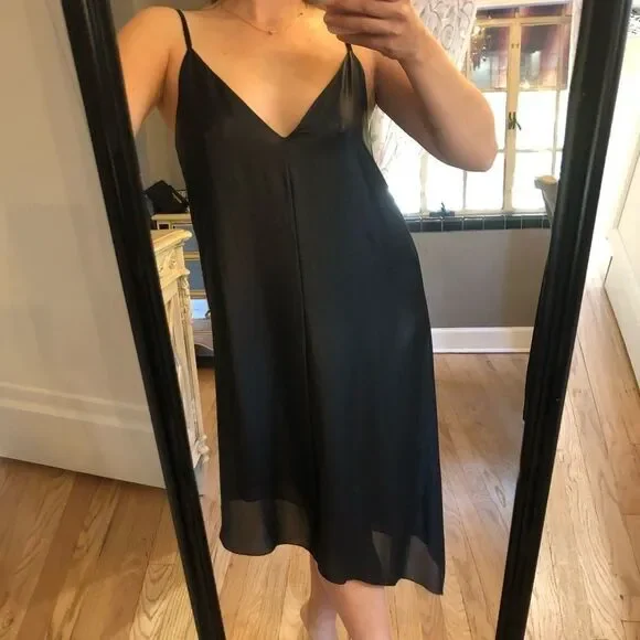 atm black dress ATM black gray short sleeve shift dress